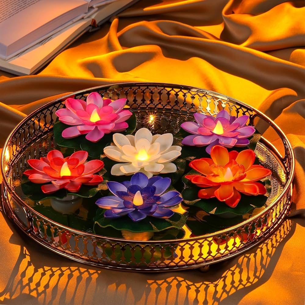 Lotus Water Floating Smokeless Candle